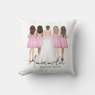Personalised Maid Of Honour Custom Name Gift Cushion