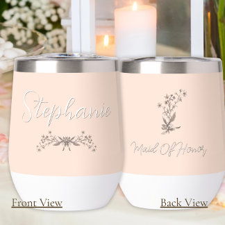 Personalised Maid of Honour Elegant Script Wedding