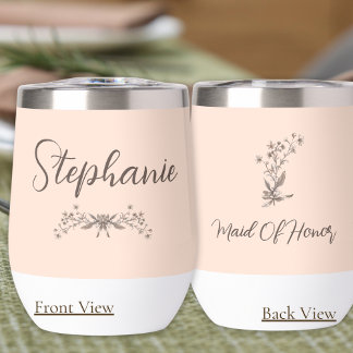 Personalised Maid of Honour Elegant Script Wedding