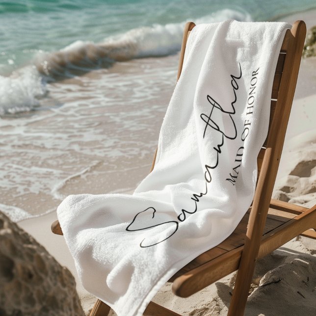 Personalised Maid Of Honour Gift Ideas Beach Towel (Creator Uploaded)