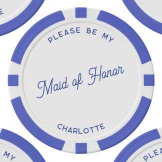 Personalised Maid of Honour Proposal Poker Chips