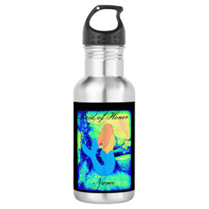 personalised maid of honour redhead mermaid 532 ml water bottle