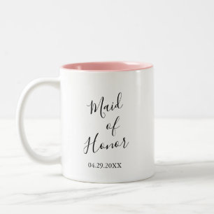 Personalised Maid of Honour Two-Tone Coffee Mug