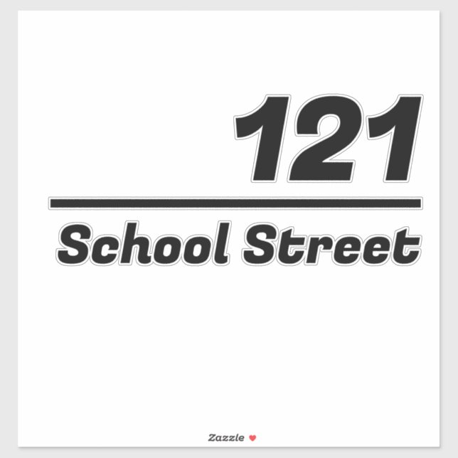 Personalised Mailbox Number and Address (Sheet)
