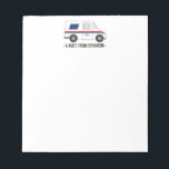 Personalised Mailman Mail Carrier Truck Notepad<br><div class="desc">Say thank you to your mail carrier with this cute letter carrier truck notepad. Personalised with the carrier's name. A fun,  and useful,  way to show your appreciation.</div>