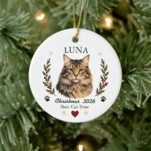 Personalised Maine Coon Cat Christmas