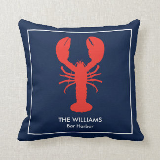 Personalised Maine Red Lobster Cushion