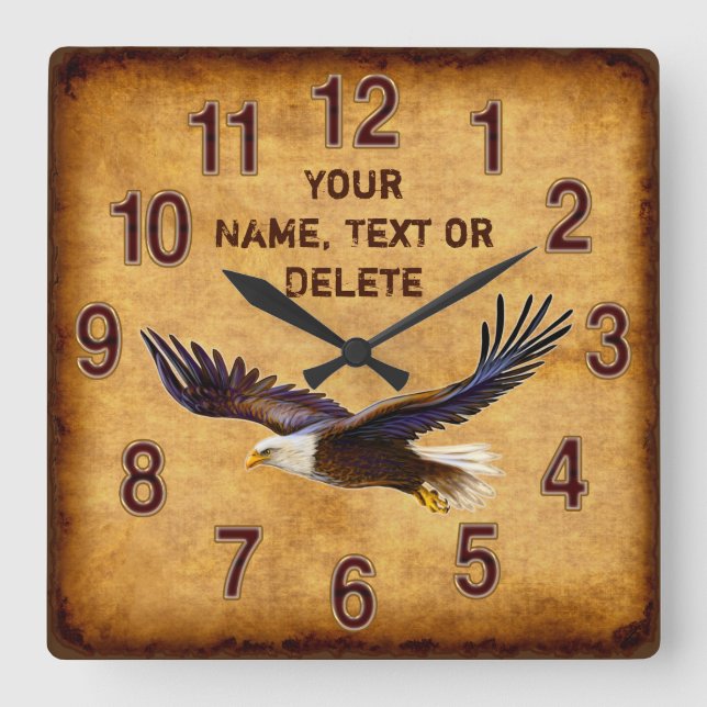 Personalised Majestic, Eagle Wall Clock (Front)
