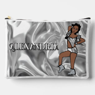 Personalised Majorette Dancer Liquid Silver #1 Accessory Pouch