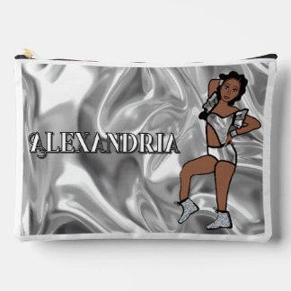 Personalised Majorette Dancer Liquid Silver #1 Accessory Pouch