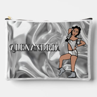 Personalised Majorette Dancer Liquid Silver #2 Accessory Pouch