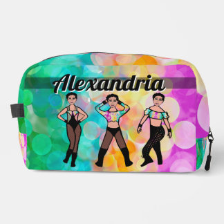 Personalised Majorette Dancer Pastel & Black #2 Dopp Kit