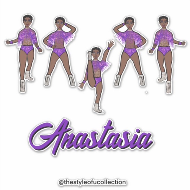 Personalised Majorette / Dancer Purple Fringe (Front)