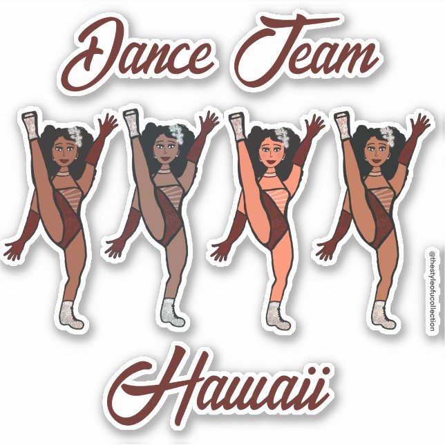 Personalised Majorette / Dancer Stickers Merlot (Front)