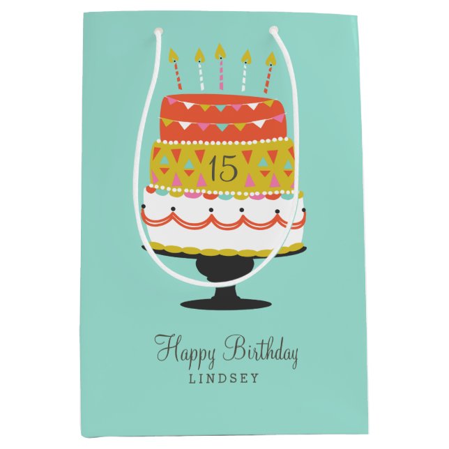 Personalised Make a Wish Medium Gift Bag (Front)