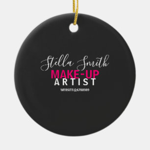 Personalised Makeup Artist corporate gift Ceramic Tree Decoration
