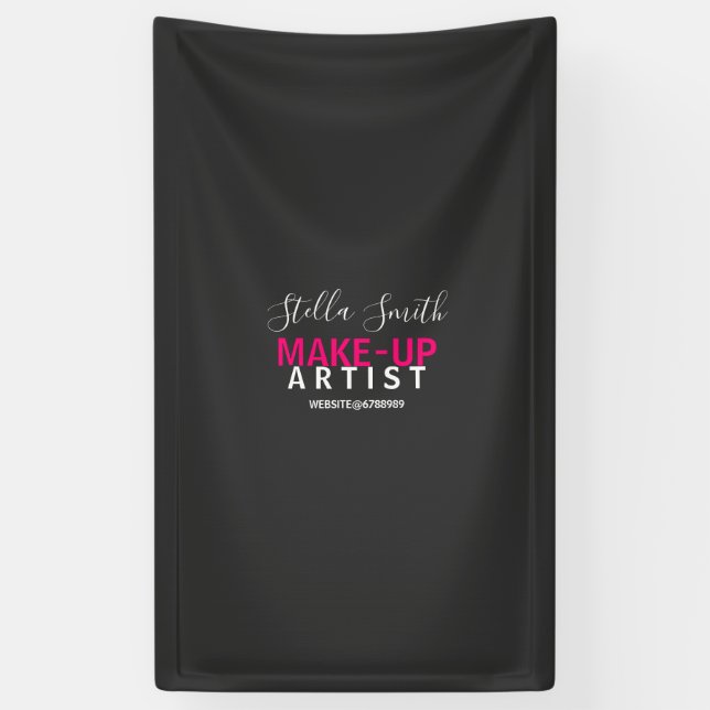 Personalised Makeup Artist Standard Banner (Vertical)