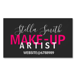 Personalised Makeup Artist Standard Magnetic Business Card