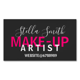 Personalised Makeup Artist Standard Magnetic Business Card