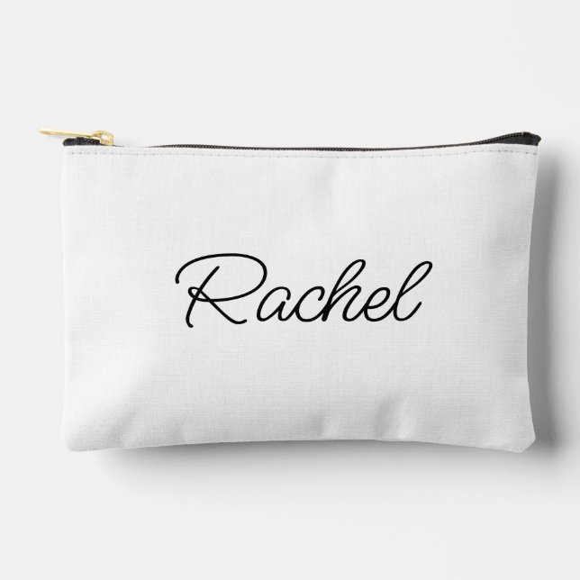 Personalised Makeup Bag, Bride Large Cosmetic Bag, Accessory Pouch (Front)