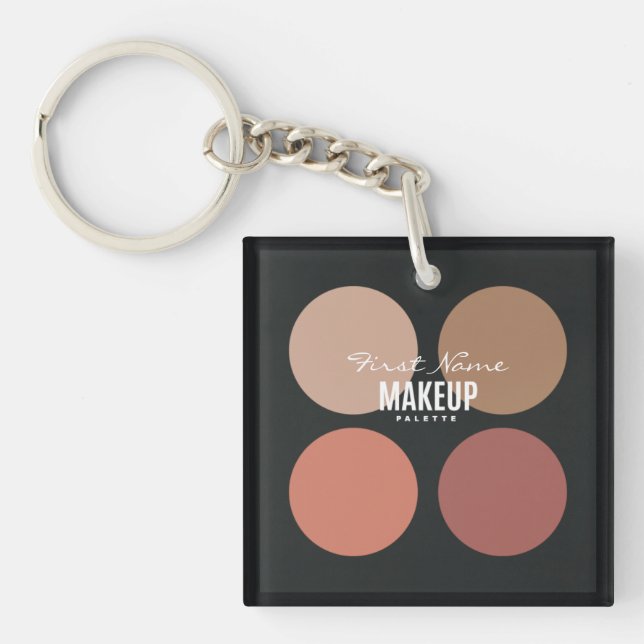 Personalised Makeup Palette Gift Bag Stuffers Key Ring (Front)