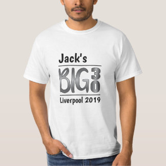 Personalised Male 30th Birthday T-Shirt
