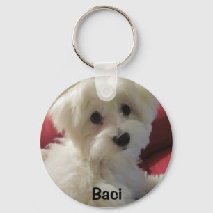 Personalised Maltese Keychain