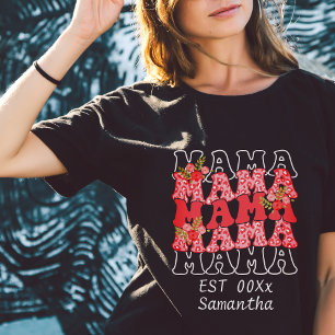 Personalised mama est lettering mother's day T-Shirt