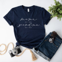 Personalised Mama/Grandma Cute Calligraphy Shirt