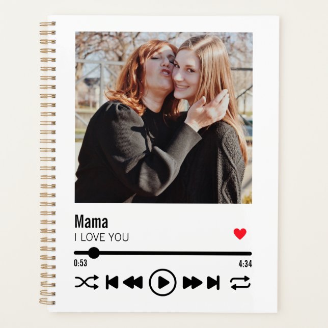 Personalised Mama I Love You Mother's Day Planner (Front)