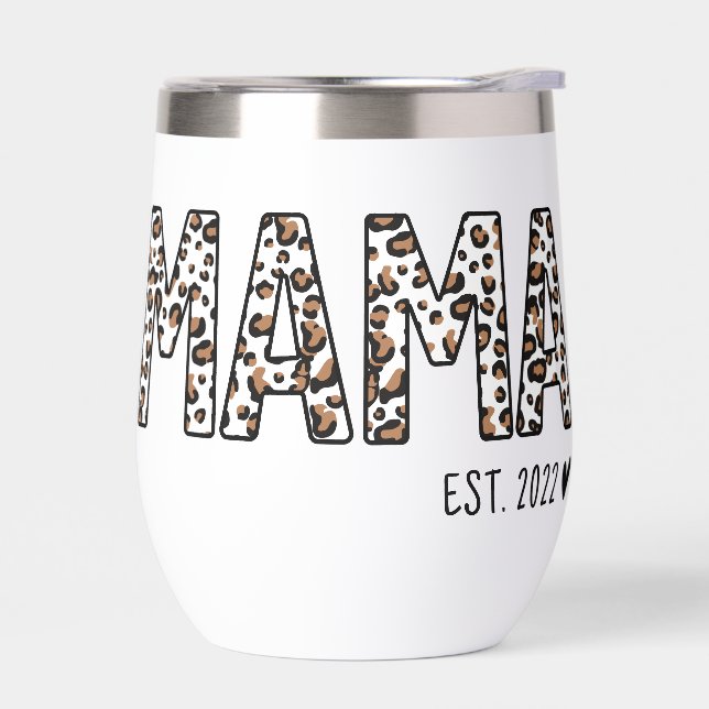 Personalised MAMA Leopard Print Est.  (Left)