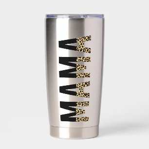 Personalised Mama Leopard Typography Mum Gifts Insulated Tumbler