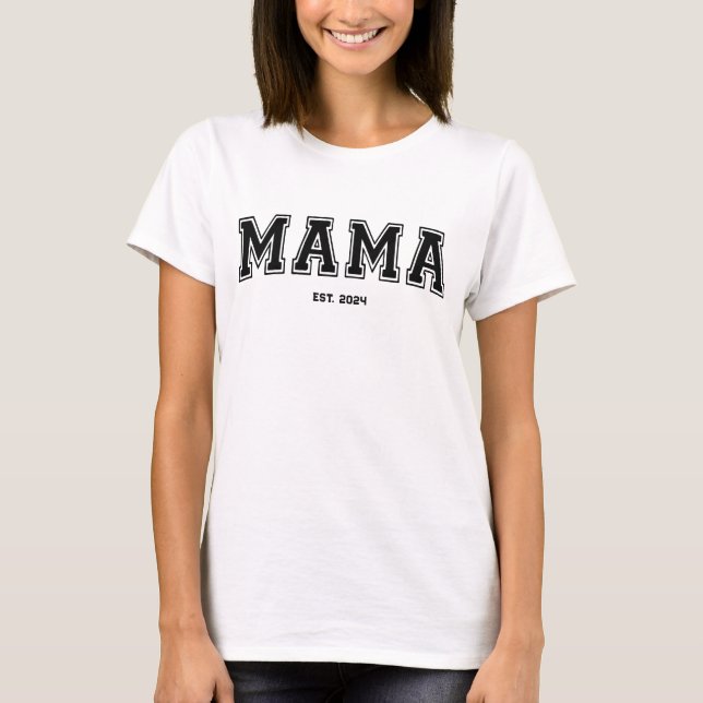 Personalised Mama Mum Mother's Day Gift T-Shirt (Front)