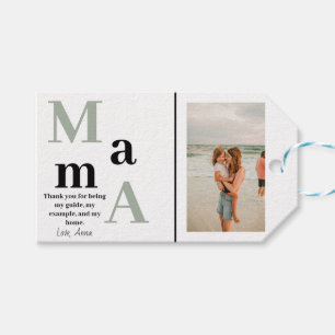 Personalised Mama Photo and Message - Gift Tag