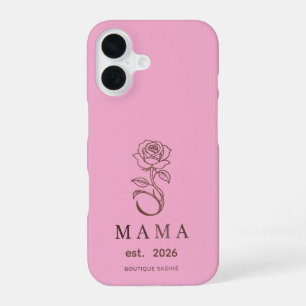 Personalised MAMA Rose Blush iPhone 16 Case