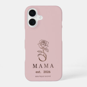 Personalised MAMA Rose Blush Pink iPhone Case