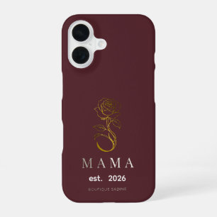 Personalised MAMA Rose Burgundy iPhone Case