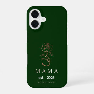 Personalised MAMA Rose Dark Forest Gre iPhone Case