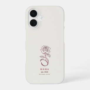 Personalised MAMA Rose Ivory iPhone Case