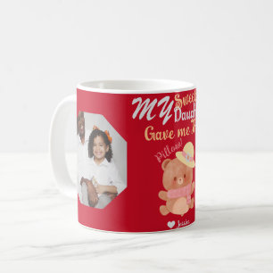 Personalised Mama & Sweetest Daughter Names Photo Coffee Mug