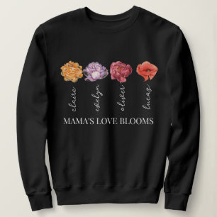 Personalised Mama's Love Blooms Sweatshirt