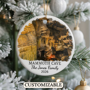 Personalised Mammoth Cave National Park, Kentucky Ceramic Tree Decoration