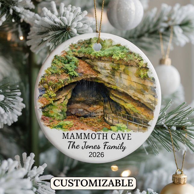 Personalised Mammoth Cave National Park, Kentucky Ceramic Tree Decoration (Creator Uploaded)