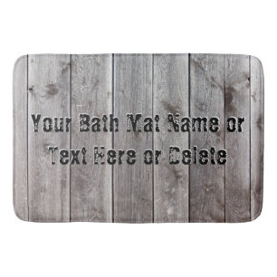 Personalised Man Cave Bathroom Rustic Bath Mat