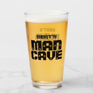 Personalised Man Cave Beer Pint Glass