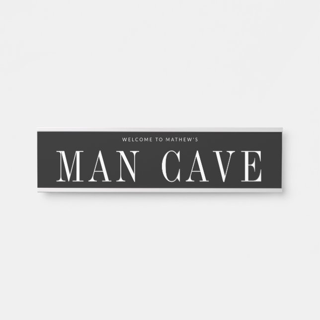Personalised Man Cave Home Pub Decor Door Sign (Front)