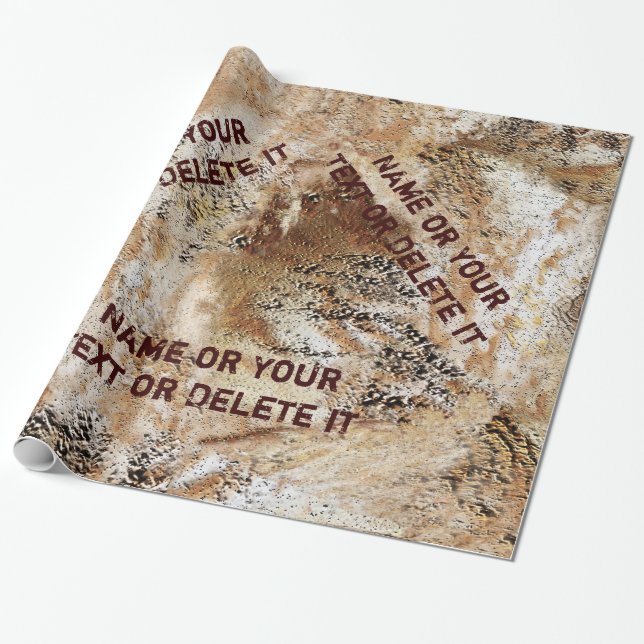 Personalised Man Cave Party Wrapping Paper (Unrolled)