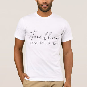 Personalised Man of Honour T-Shirt
