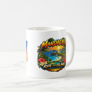 Personalised Mandalika Ride The Island Coffee Mug