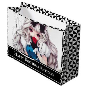 Personalised Manga Art "Alice" Large Gift Bag